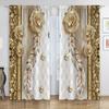 Gold Diamond Rose Flower Floral Window Curtains Blinds For Living Room Kid's Bedroom Bathroom Kicthen Office Door Home Decor2Pcs