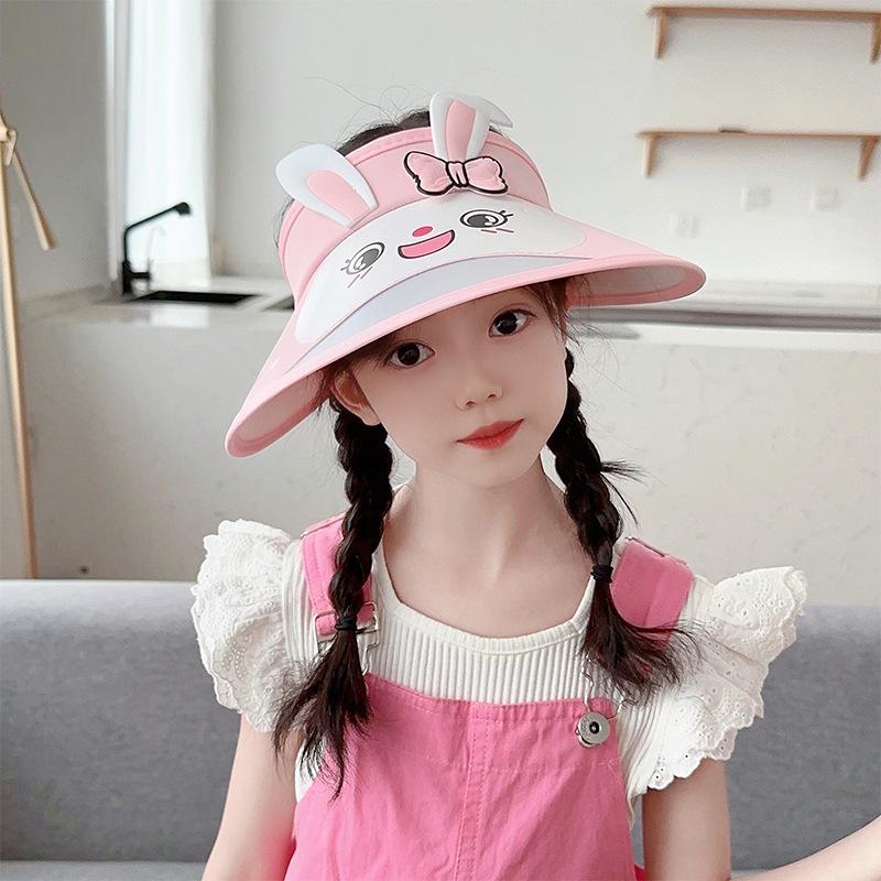 Children's Hat Girl Cartoon Big Hat Brim Sun Protection Hat Little Girl Outdoor Summer Sky Top Sun Hat