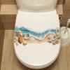 Sea Beach Exquisite Shell Toilet Sticker Bathroom Toilet Seat Waterproof Sticker Self-Adhesive Decorative Wall Sticker