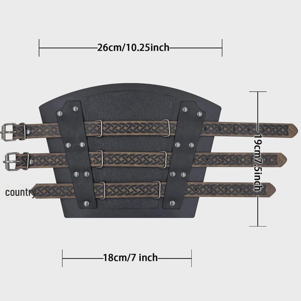 Medieval European Knight Arm Guard with Three-Band Design for Cosplay