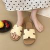 Flat-bottomed French Small Cool Slippers Women's Shoes Fashion Outer Wear 2025 New Summer Skirt Seaside Beach Sandals