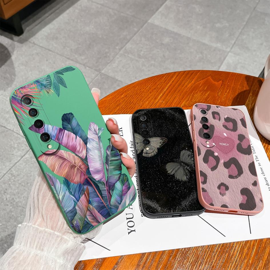 For Xiaomi Mi 10 11 Lite NE 10i 10T 11T 11X Pro Phone Case Cover Small Floral Pattern Shockproof Liquid Soft Silicone Anti Slip For Xiaomi Shell Capas