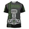 Viking Symbol T Shirt 3D Print Men Short Sleeve T-shirt Hip Hop Streetwear O-neck T-shirt Vintage Oversize Clothing Size XXS-6XL