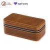 Vintage Crazy Horse Leather Travel Watch Box - Genuine Leather Zippered Storage for Single Watch