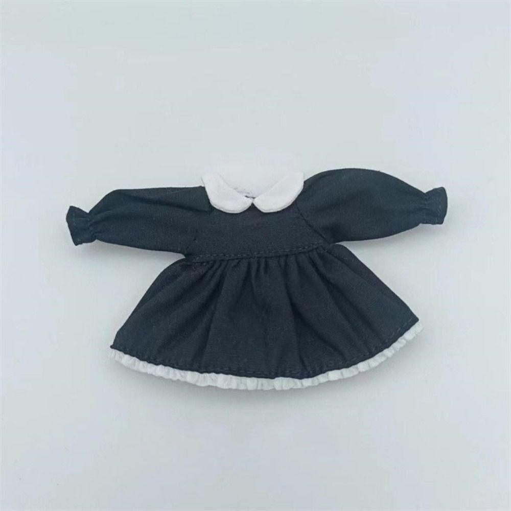 Handmade Printed Dresses Lotus Leaf Sleeve White Cardigan for 1/11 OB11 Dolls/for 1/12 BJD