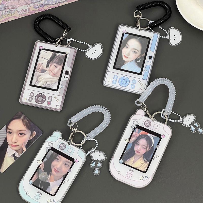 Binder Photocards Holder Mobile Phone Shape Acrylic Photo Frame Supplies Poca Holder Idol Picture Protector Stationery Supplies