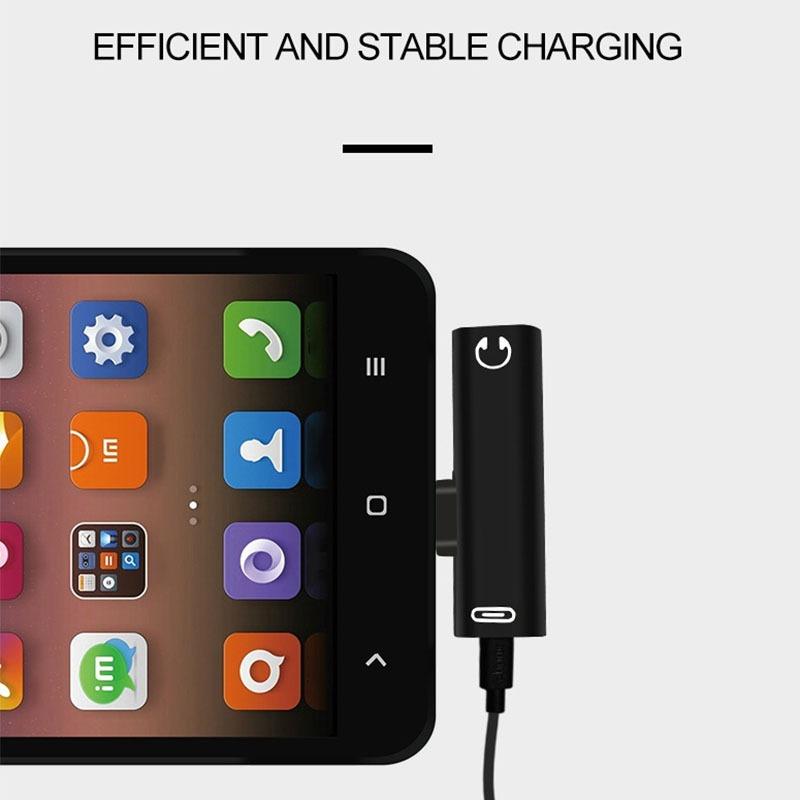 Type-c 2-in-1 Adapter 3.5mm Headphone Audio Adapter T-shaped Charging Listening