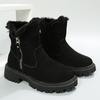 Women's Plus Size Velvet Snow Boots - 2023 Winter Warm Cotton Shoes