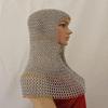 Medieval Aluminium Butted Chainmail Hood with Rings At the Edges 10 Mm 16 Gauge Golden Style Battle-ready Chainmail Woman Hood Coif