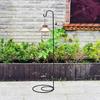Черный железный пастуший крюк с основанием, 47-дюймовая металлическая стойка для кормления колибри, стойка для подвешивания фонарей, крюк для растений
