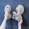 Muffin Sandals Women's Summer New Niche Foreign Style Thick Sole Height Increase Leisure Sports Open-toed Beach Shoes Women