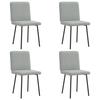 VidaXL Dining Chairs Set of 4 Light Grey Velvet 3315233