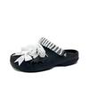 Baya Classic Clog EVA Butterfly Fashion Cool Girl Lace Bow Hole Shoes Women Black
