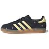 Gazelle Indoor Black Floral Embroidery Women Sneakers Core-Black Almost-Yellow Silver-Dawn IF4490