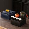 Outdoor Travel Tea Set Equipment Ceramic Tea Brewing Tea Drinking Kuaike Cup Portable Bag Camping Tea Cup Small Set