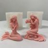 3D Mermaids Shape Candle Mold Unique Mermaids Aromatherapys Gypsum Ornament Plasters Fragrances Stone Epoxy Molds DIY