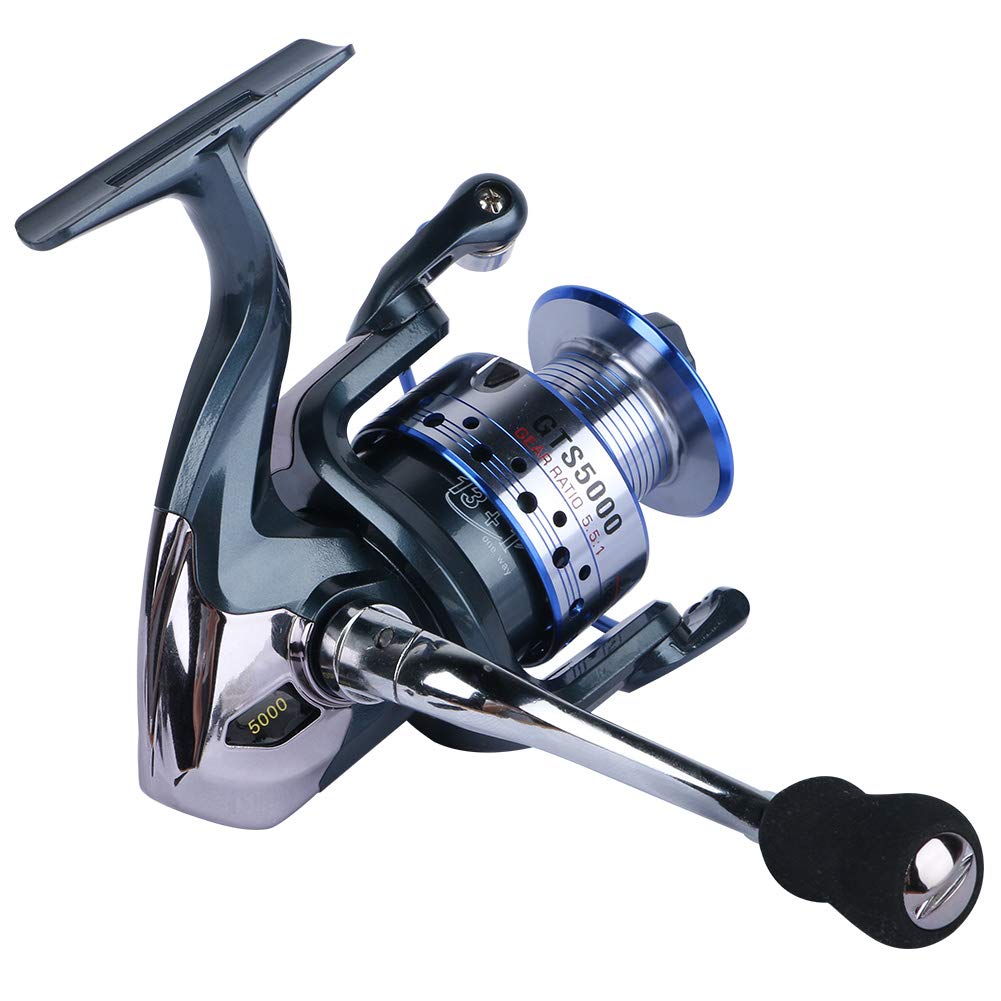 Happy Life Spinning Reel Reel High Stability Amazing Drag Force Prevents Line Drift Maximum Drag Force 25KG Left and Right Interchangeable Handle Gear