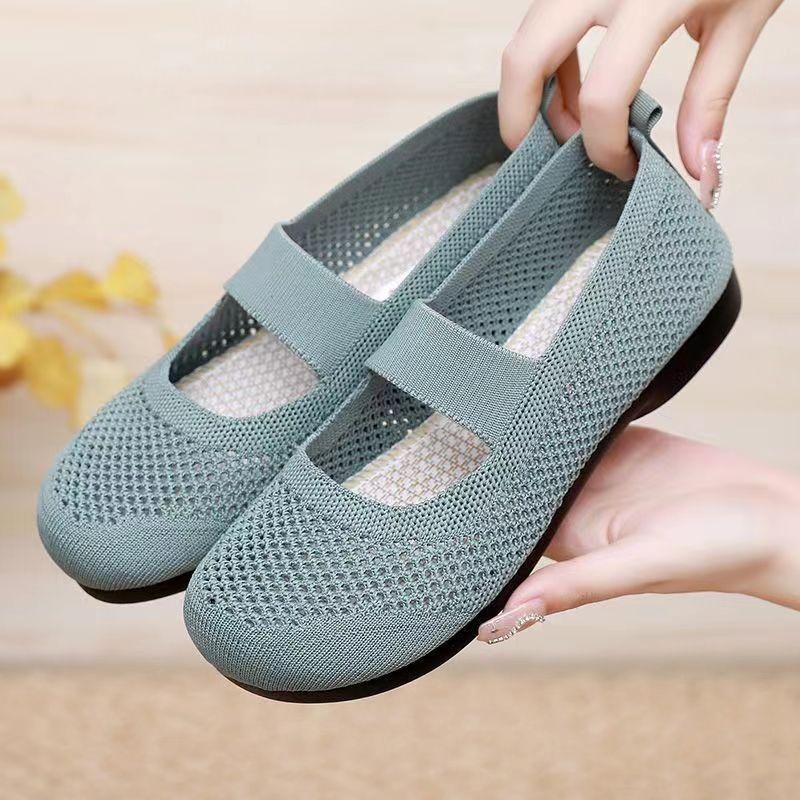 Shoes Women's Spring New Women's Flat Shoes, Casual Socks, Mesh Shoes, Soft Sole Sports Women's Shoes