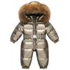 Winter Ski Set Baby Jumpsuit Boy Overalls Warm Down Jacket Kids Toddler Girl Clothes Children Clothing Faux Fur Coat Overcoat