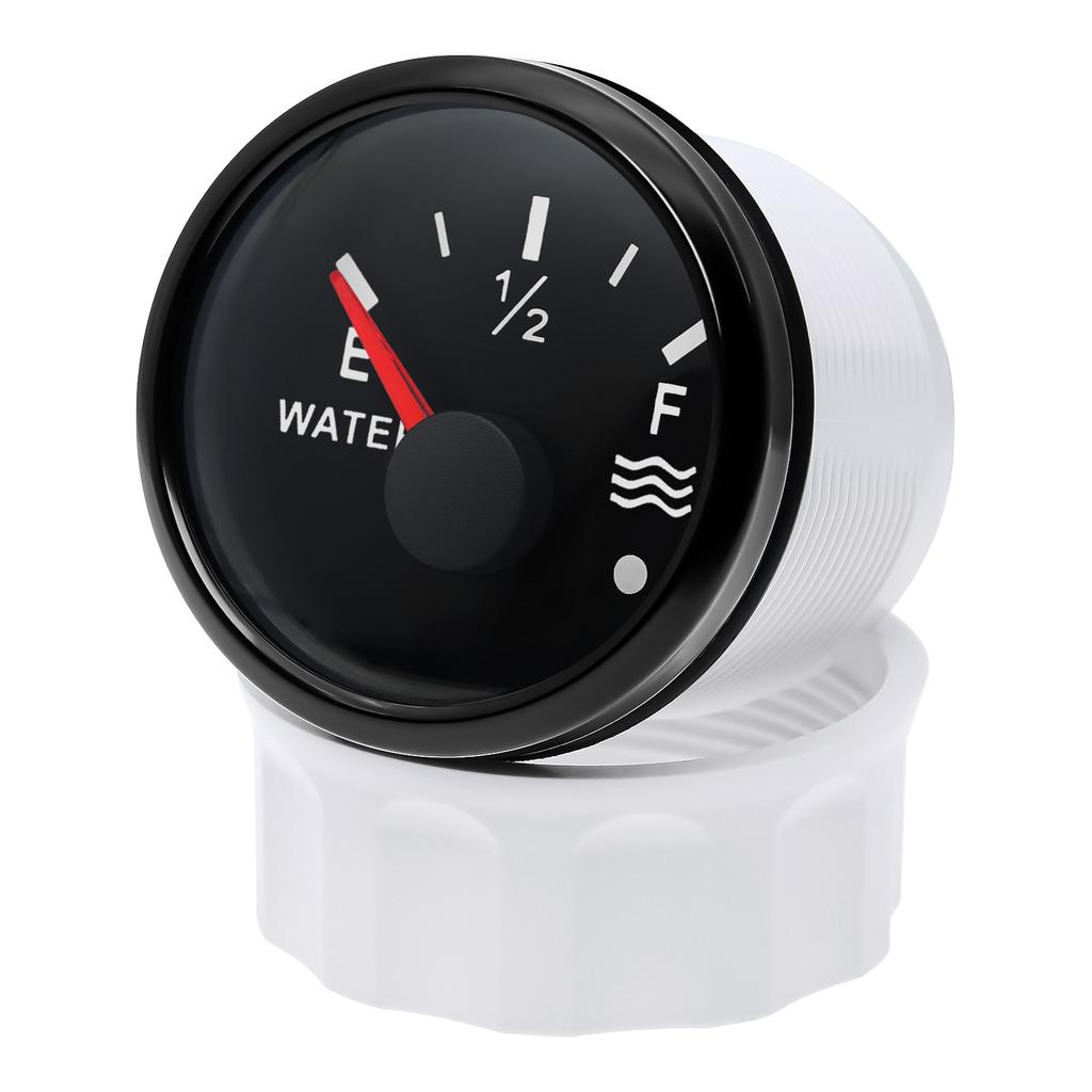 2" 52mm Water Level Gauge with Alarm 0-190 OHM Water Level Meter Indicator 240-33 OHM for Auto Car Boat Yacht Marine 12V 24V DC