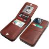 Flip Leather Cover for IPhone 15 14 13 12 Mini 11 X XR XS Pro Max 7 8 Plus Wallet Case with Credit Card Holder Kickstand