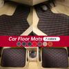 Luxury Car Floor Mat Carpet Pu Leather Quilted Car Floor Pad For X4 Z3 Z5 Non-Slip Waterproof Carpets Protect Vehicle Interior