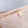 Women Straw Knitted Small Messenger Bag for Beach Travel and Everyday Use Rattan Woven Tote Purse
