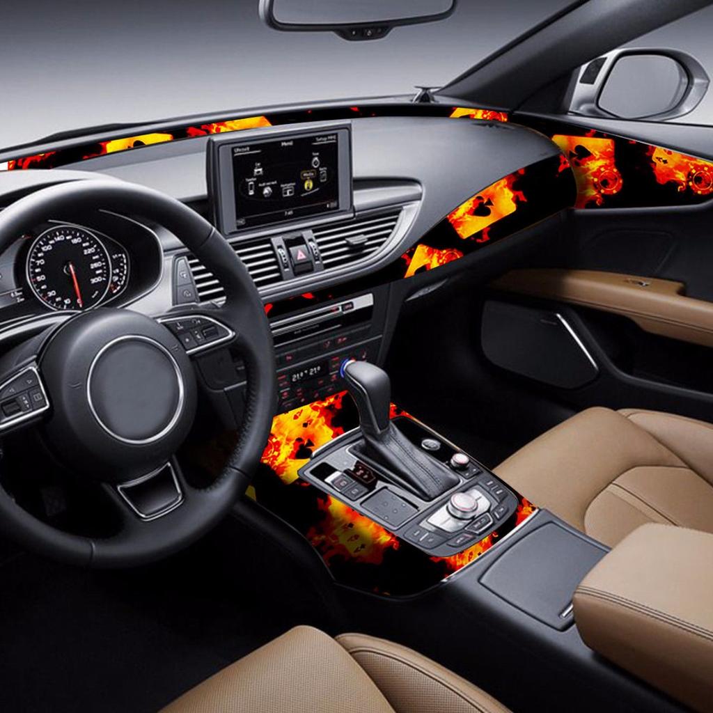 0.5*1m Cool Fire Poker PVA Hydrographic Film Water Transfer Art Printing Film