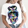 Summer Round Neck 3D Print Top Fashionable Casual Short Sleeved Women's T-shirts