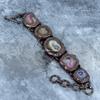Natural Solar Quartz Copper Boho Electroformed Hook Friendship Artisan Bracelet VP-119