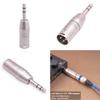 1/4" 6.35mm Male To XLR 3 Pin Male Jack Socket Audio Adapter Silver Interface Transfer Connector for Electronic Organ