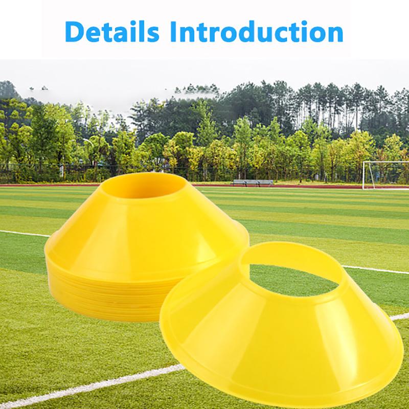 10Pcs Cone Set Football Training Equipment For Kid Pro Disc Cones Agility Exercise Obstacles Avoiding Sport Training Accessories