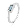 Silver Ring with London Blue Topaz 0.329ct, Item Weight 1.54 G (2086758)