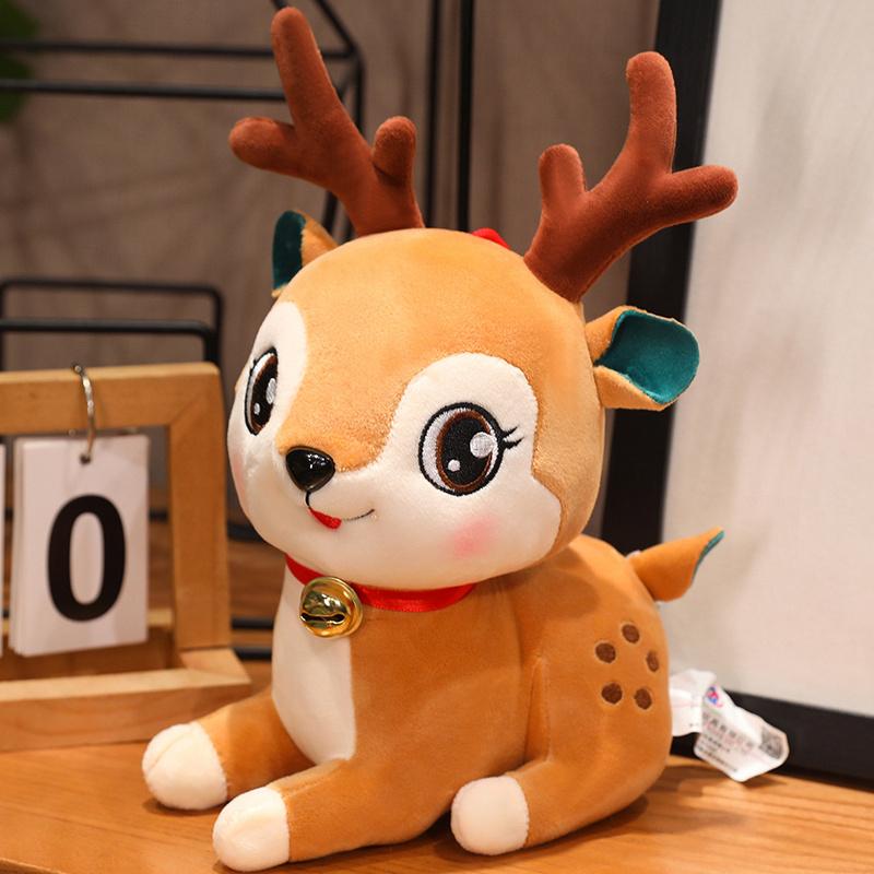 New Fun Christmas Series Plush Doll Pillow Elk Santa Tree Combined Plush Toy Home Decor for Boys and Girls Christmas Gift
