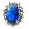 Blue 'Scarlett' Crystal Ring - 32x22 Mm