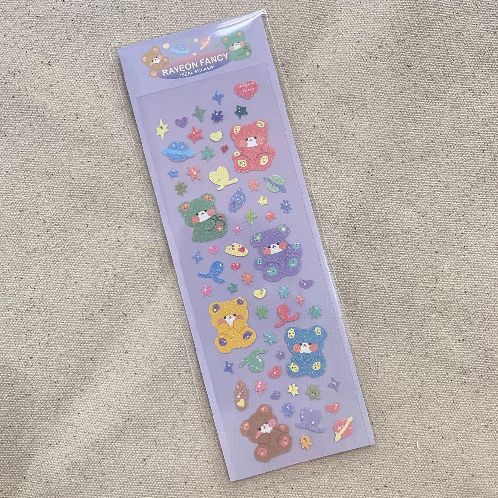 Laser Rabbit Bear Sticker PVC Waterproof DIY Material Gooka Sticker