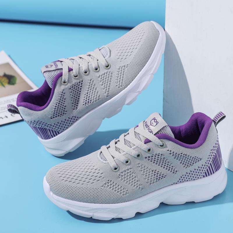 Fashion Women'S Fashion Sports Sneaker Lace Up Running Shoe Casual Cushioning Walking Tennis Sneaker Wedge Sneaker Women'S Sports Shoes