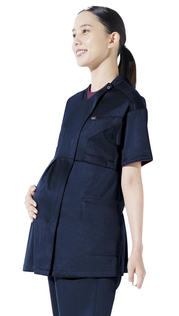 Maternity Medical Nursing Pregnant 2 Waist Adjustment Elastic Scrub for Industrial UN0406 Navy [UNITE] Scrub, Uniform, Women's, Maternity, Women,