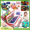 2 Pages Children Montessori Dressing Early Educational Busy Board Toddlers Sensory Toy Travel Activities for Boys Girls Gift Toy