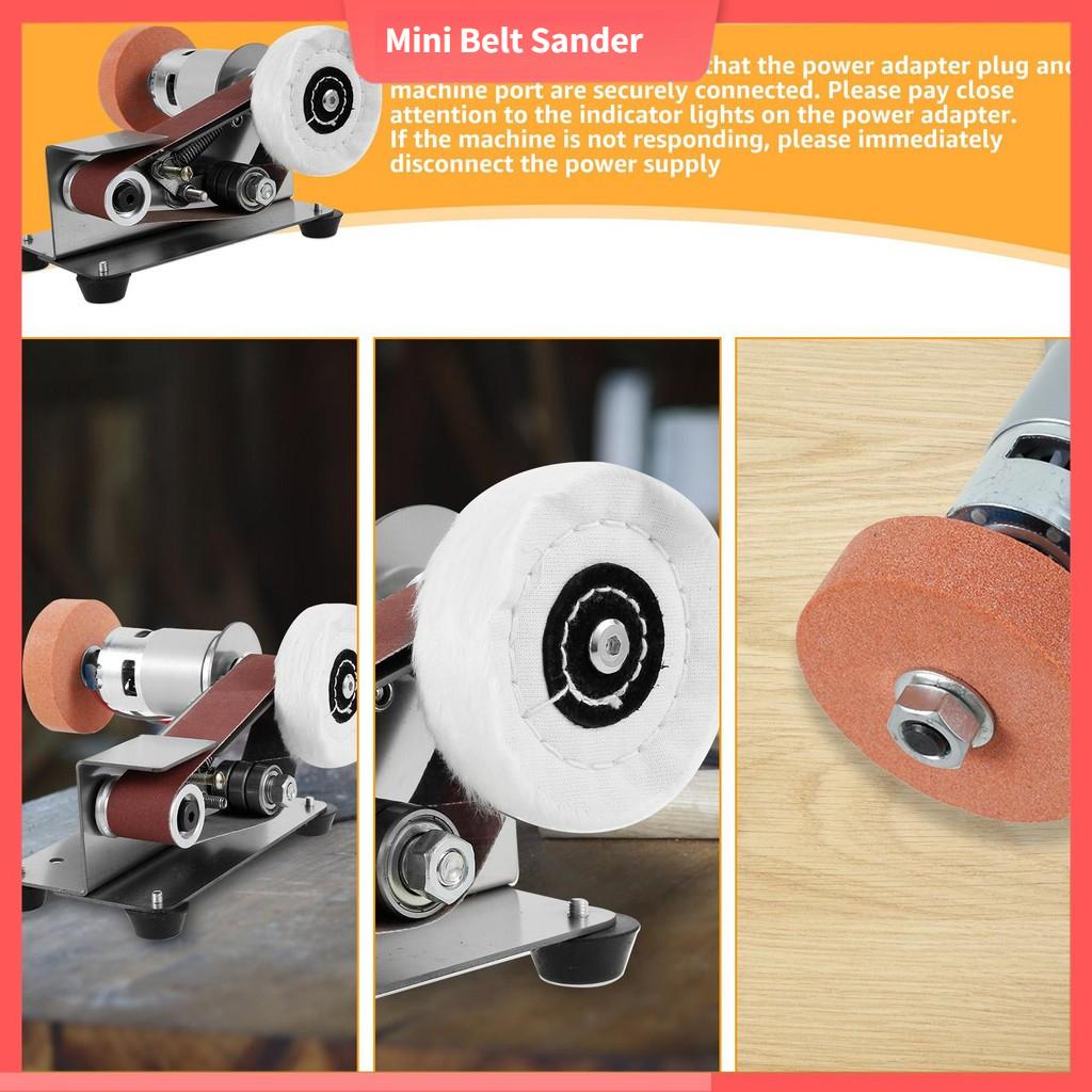 Multifunctional Mini Belt Sander 7-Speed Adjustable Electric Belt Grinder Low Noise 15° Cutter Sharpener Sander Tool