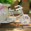 Bicycle Decorative Flower Basket Plastic White Tricycle Bike Design Flower Basket Storage Party Decoration Pots