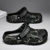 2024 New Sandals for Mens Clogs Summer Shoes Men Slippers Breathable Casual Beach Sandals Size 45 Non-slip Garden Shoes for Men