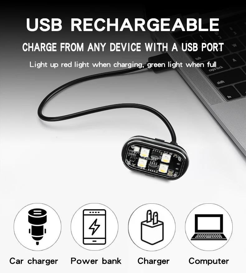 Rechargeable Wireless Light Aircraft Airplane Helicopter Warning Lights RGB Led Motorcycle Strobe Lights LED Flash Light