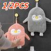 1Pc Cute Penguin Hanging Hand Towel Kitchen Super Absorbent Microfiber Cleaning Wipe Dishcloths Kids Soft Quick Dry Bath Towels