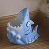 Shark Shape Pen Holder Stable Non-Slip Design Storage Box Large Capacity Stationery Makeup Brush Toothbrush Organizer