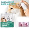 50Pcs Pet Ear Cleaning Pads Gentle Effective Earwax Removal Improve Hearing Grooming Ear Cleaning Wipes Finger Cover