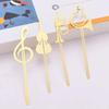 Office Meta Book Maker Gold Musical Note Paper Clips Musical Instruments Bookmark  Stationery