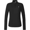 Athletics Fitness Solid Color Fleece Casual Long Sleeve Breathable Regular T-Shirt Women Tops Black A11W441202F-BK