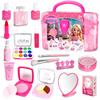 CORPER TOYS Makeup Set for Girls, Cosmetic Set, Cosmetics, Gift Set, Makeup Set, Pretend Play Set, Kids Makeup, 18PCS, Dresser Toy, Storage Box,