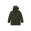 Logo Insulated Long Hooded Cotton Jacket Men Outerwear Green A4392-U31
